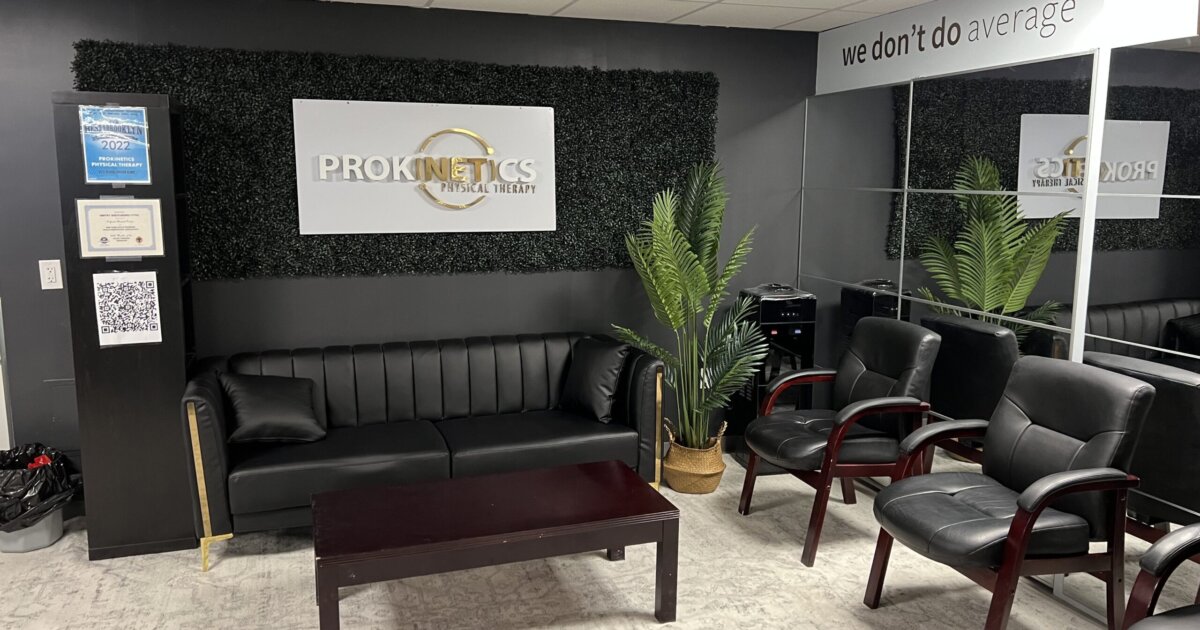 Welcoming reception and waiting area at ProKinetics Physical Therapy Bensonhurst